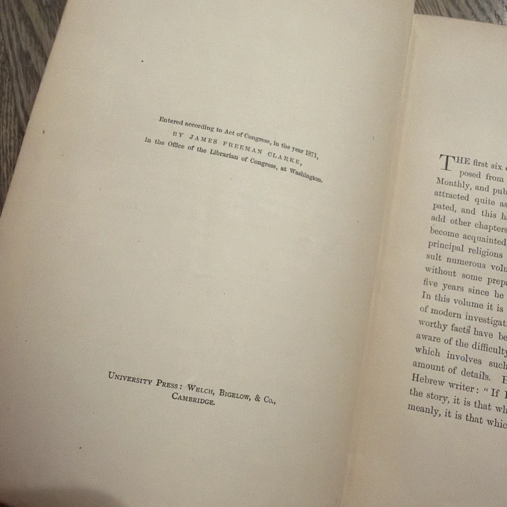 Ten‎ Great Religions (1871)  An Essay in Comparative Theology Rare Book OOP